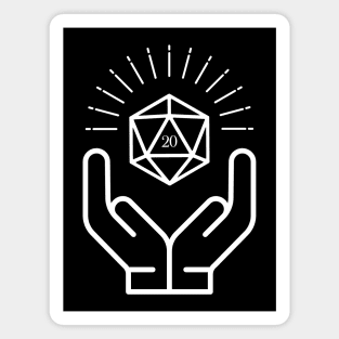 Polyhedral D20 Dice Blessings Magnet